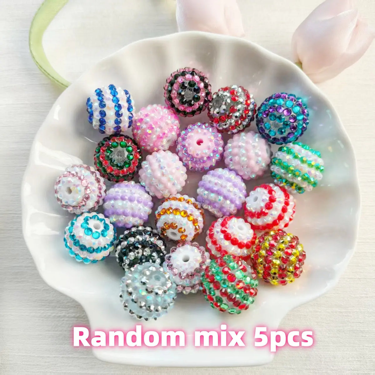 5pcs Rainbow Heart Drill Beads, DIY Jewelry Making Supplies, Fashionable Craft Materials, Mixed Colors, Trendy Accessories Kit, Beads For Jewelry Making