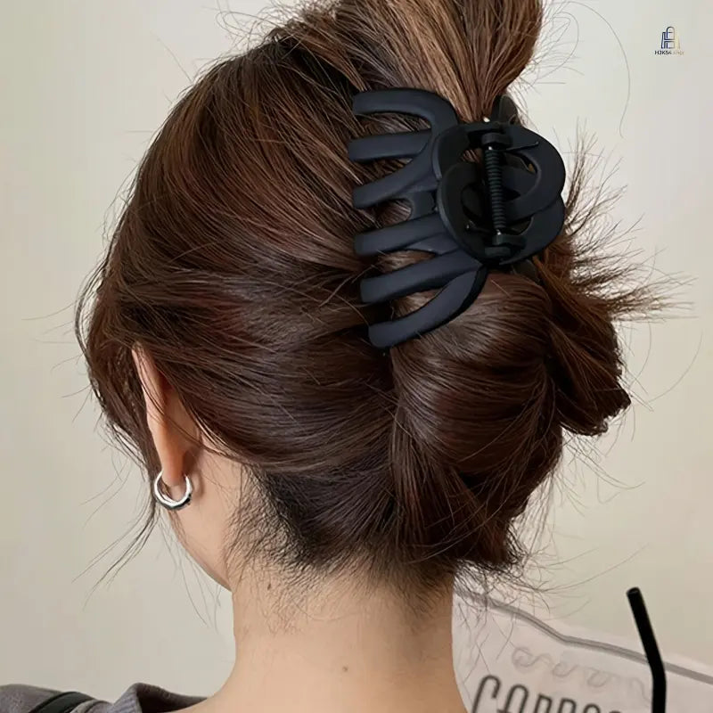 Women's 3-Pack Large Solid Retro Pumpkin Claw Clips, Non-Slip Plastic Hair Clamps, Minimalist Elegant Hair Accessories for Daily Wear, Vacation, Claw Clip,sohochic