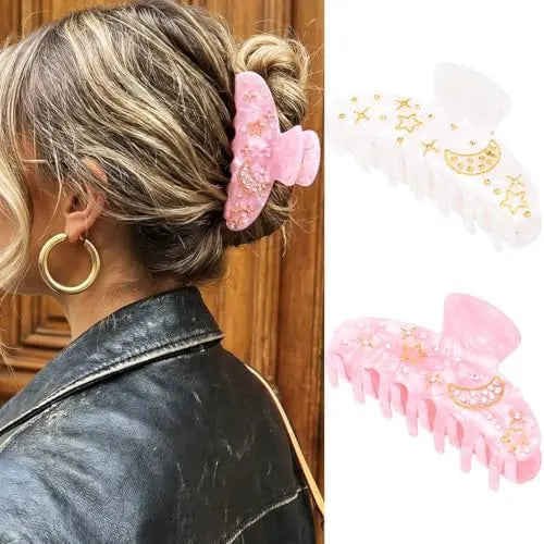 Hair Clips Cute Claw Clip Medium Hair Claws for Thick Hair Accessories for Women (+orange)