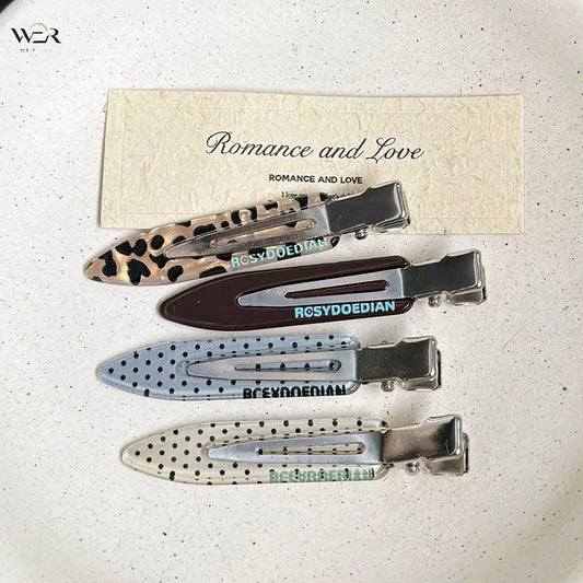 Vintage Slim No‑Trace Hair Clips, Geometric Elegant Side Barrettes, Practical Hair Accessory for Bangs & Makeup Hairstyle, Sophisticated All‑match Hair Ornament for Daily Styling
