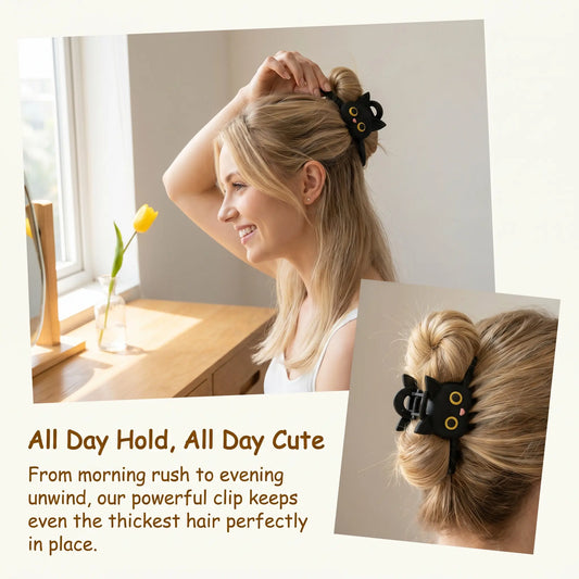 Cute Cartoon Cat Design Hair Claw, Super Cute Clips, Fun Hair Clips, Fashionable Hair Accessories for Women & Girls, Casual Versatile Hair Accessories for Daily Wear, Clip In Claw-YY0