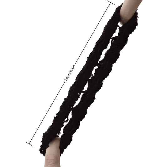 8pcs Plush Scrunchie Hair ties Large Scrunchie fluffy tied Hair Rope Cute Elastic Hair Bands Scrubchy Hair Accessories for Women and Girls (Black)
