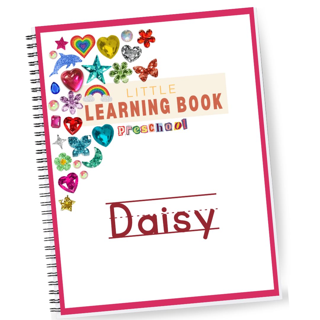 Personalized Preschool Reusable Workbook: Little Learning Book (Animals)