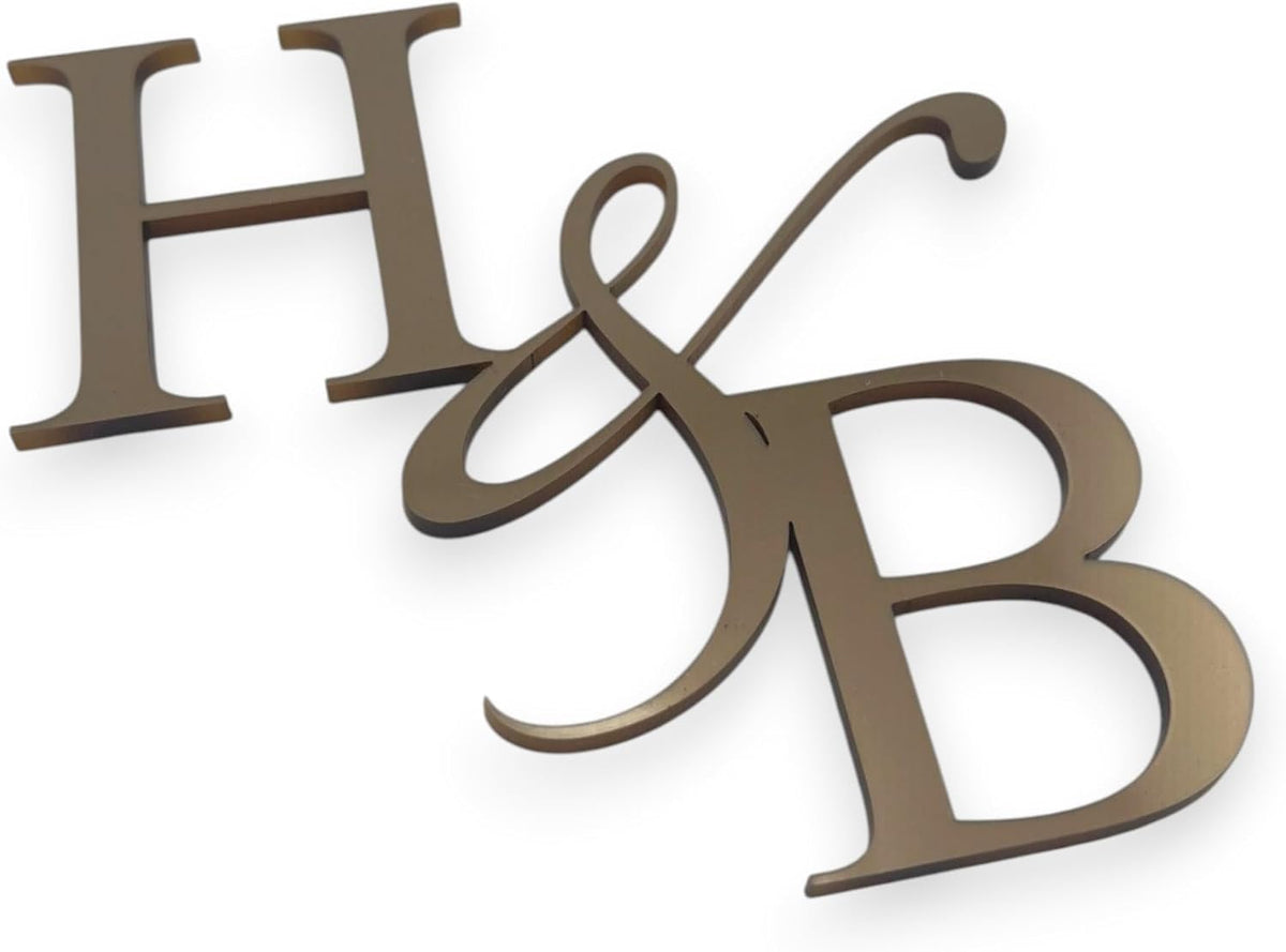 Personalized Wedding Cake Charm, Custom Monogram Side Topper - 30 colors to choose from