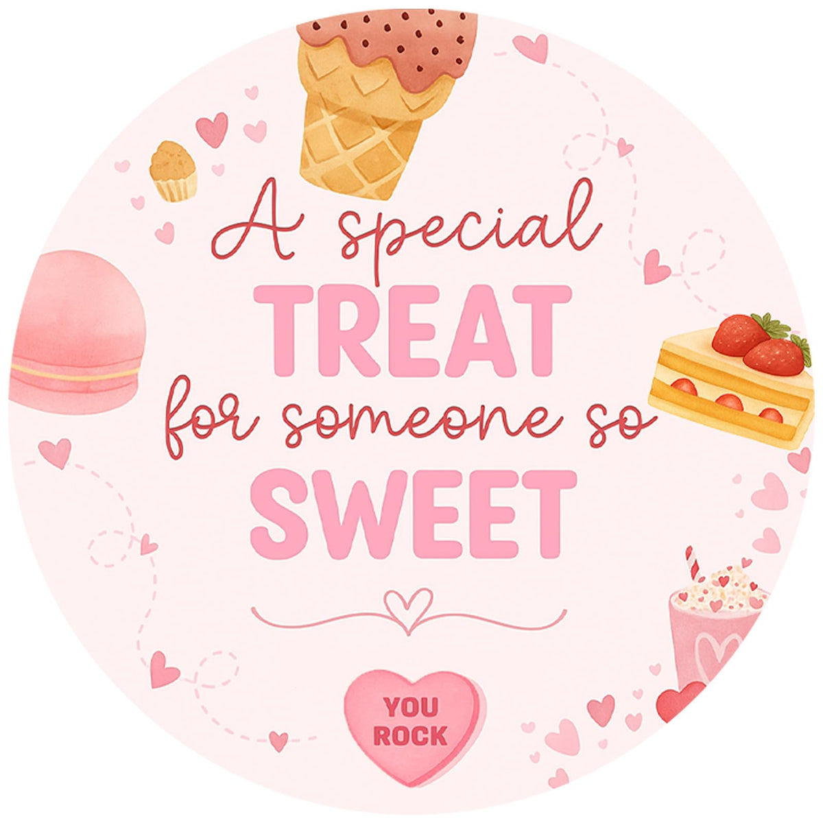 Valentine’s Day Stickers 120Pcs, 2 Inch Round Heart Labels for Kids Classroom Exchange, Happy Valentine’s Day Self-Adhesive Stickers for Treat Bags, Cards, Gifts & Party Favors