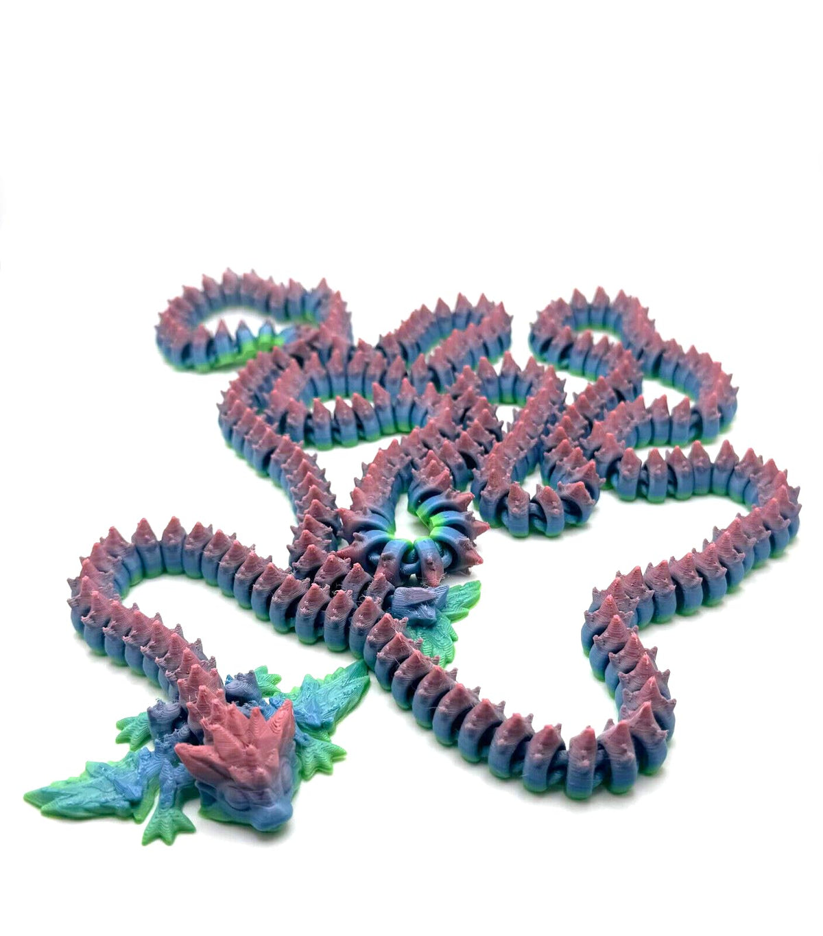 3D Printed Multi Color Giant Dragon 5'3" Long!