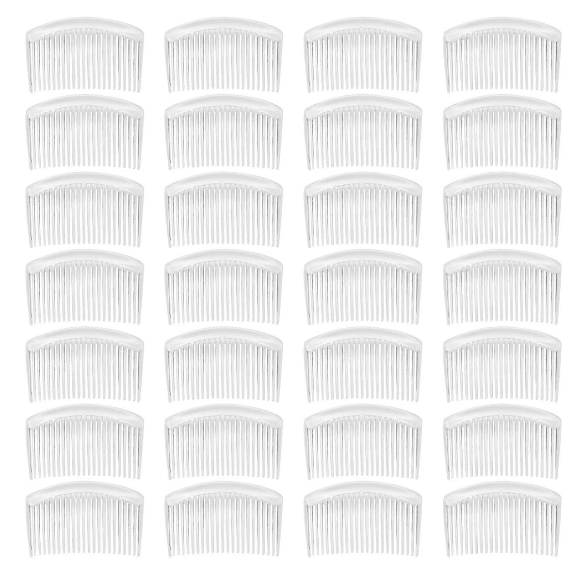28 Pack Black Small Plastic Hair Side Comb With Long Teeth Hairpins Grips Barrettes Clamps Bows for Women Bridal Wedding Veil Decorative Headpiece French Twist Updo Bun Accessories