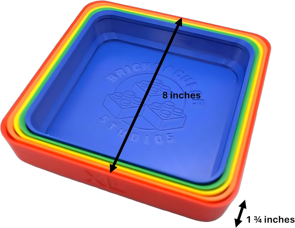 5 Tray Stackable Brick Sorter & Sifter for LEGO Bricks and Compatible Building Blocks | Stackable Sorting Tray Organizer | No Assembly | STEM Gift for Builders & Hobbyists