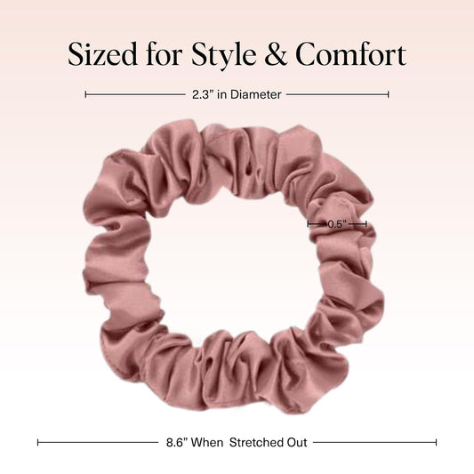 Kitsch Satin Scrunchies for Women | For All Hair Types Terracotta, 6pcs