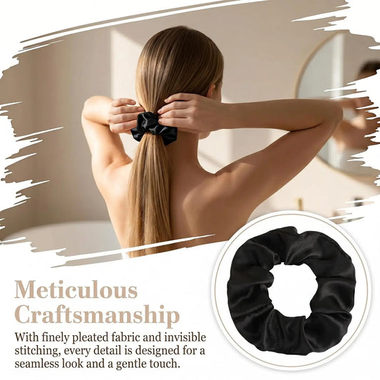 Scrunchie 12 Pcs Satin Silk Scrunchies for Women, Soft Hair Ties No Crease, Elastic Ponytail Holders with Assorted Colors, Silk Satin Scrunchy (2 per color)
