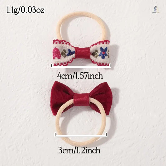 20‑Pcs Boho‑Style Fabric Bow & Flower Hair Ties, Cute Elastic Hair Scrunchies, Soft Decorative Hair Accessories for Daily Hairstyle Styling >,sohochic