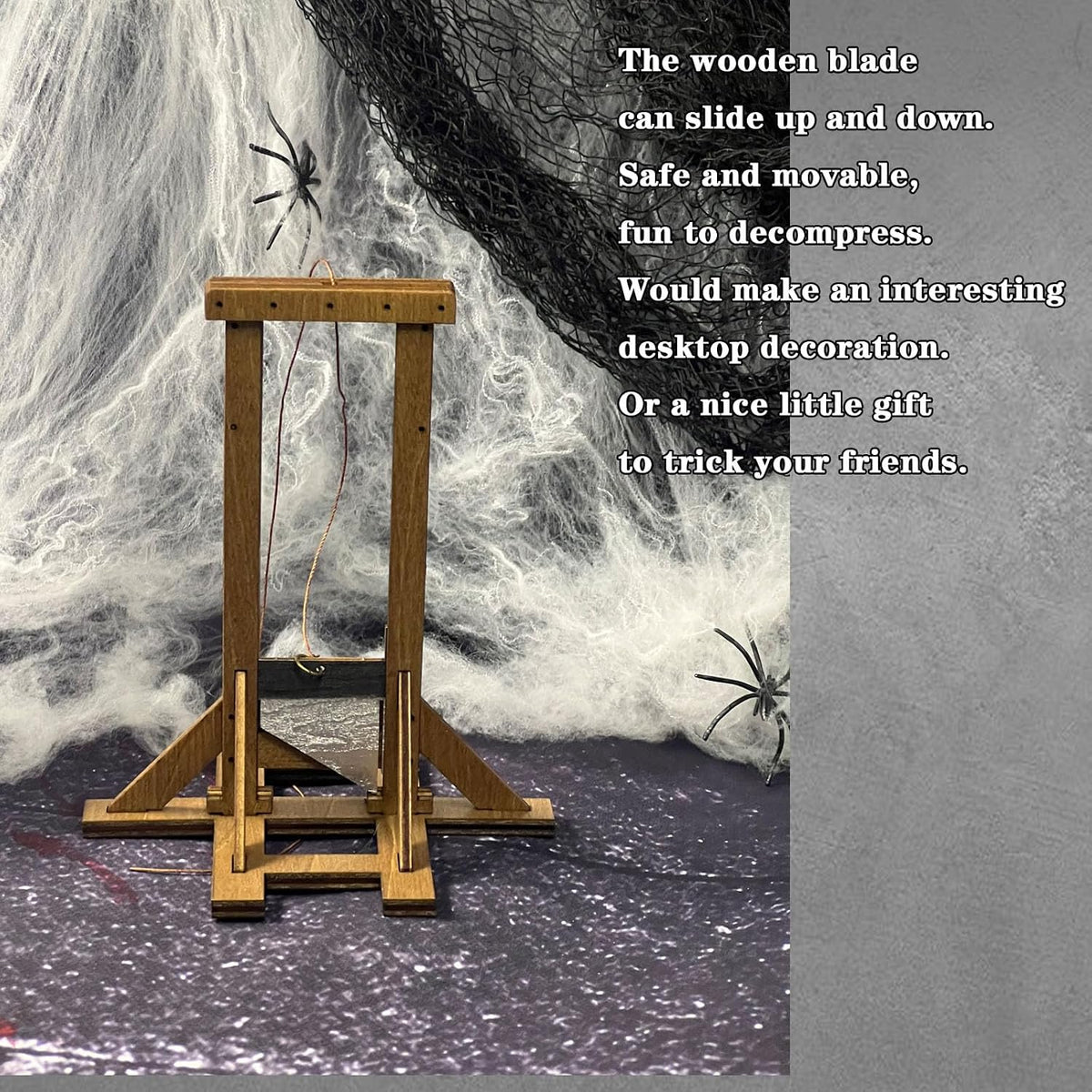 Wooden Mini Guillotine Model, Desk Novelty & Stress Gift 5.5in height