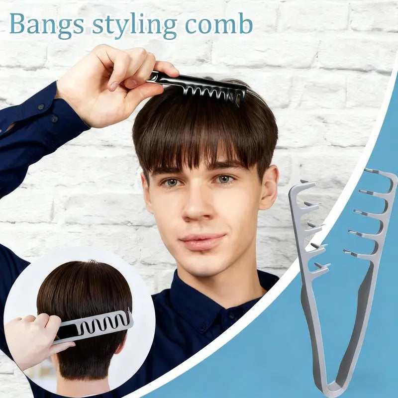 2-Pack Texturizing Combs for Textured Hair, Instant Root Lift & Volume for Men & Women, Durable ABS Plastic Grooming Comb (Gray & Pink), Hair Care Comb, Hair Styling Tools,sohochic
