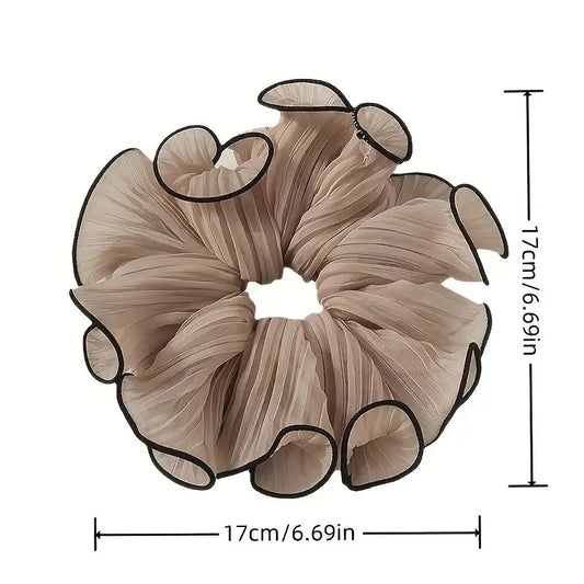 Women’s 4-Pack Solid Color High-Stretch Scrunchies, Minimalist Elastic Hair Ties for Thick Hair, Suitable for Party & Daily Outfit Decoration