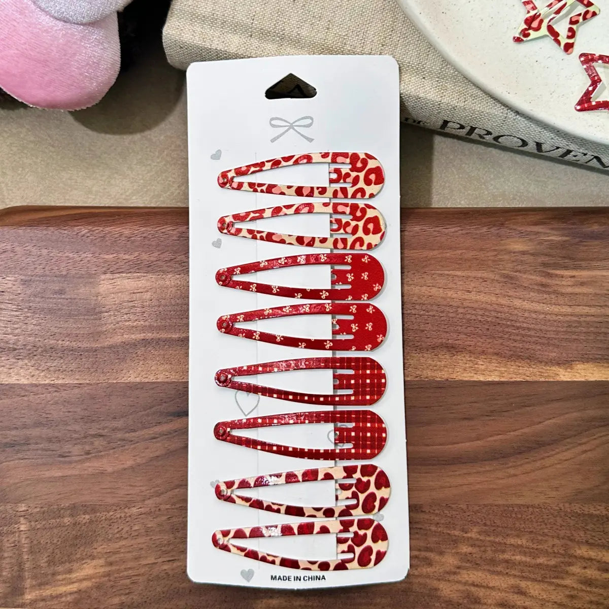 Animal Print Hair Clips, Leopard & Zebra Pattern Barrettes with Star Drop Design, Cute Decorative Hair Accessories for Daily Styling
