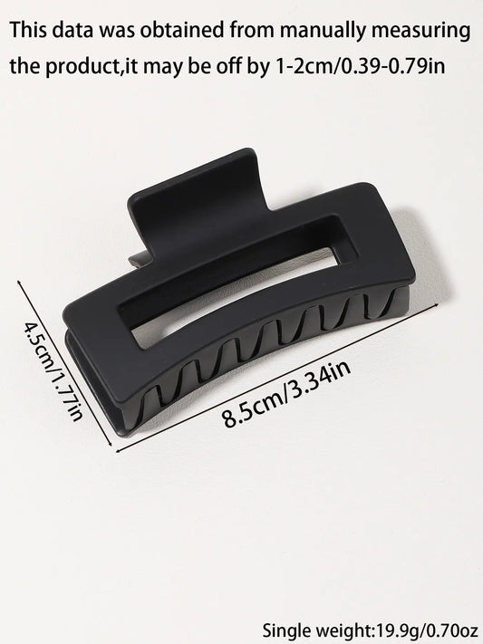 6pcs Large Hair Claw Clips Strong Hold Matte Nonslip Hair Claws Accessories for Thick Hair Elegant Rectangle Design Daily Styling Hair Jaw Clamps for Women Lady Hair Styling Tool