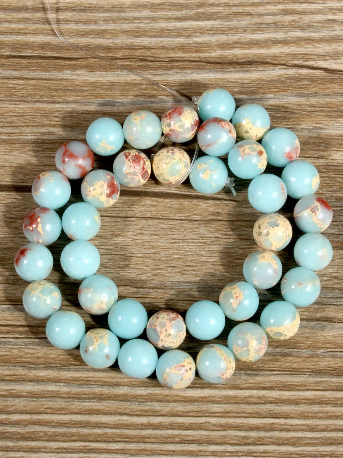 Natural Imperial Stone Beads, DIY Jewelry Making, 8mm Decorative Beads, Handmade Bracelets and Necklaces, Craft Supplies, Beads Accessories, 38cm/15inch Length