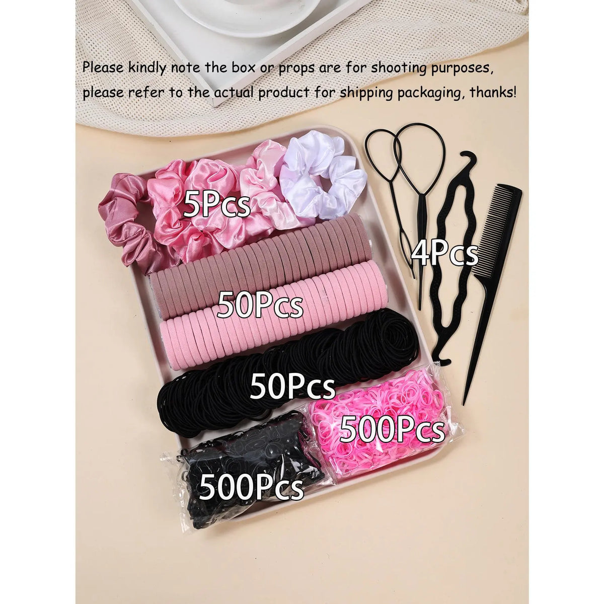 Women's Minimalist No Damage Hair Ties Set - 10-Piece Polyester Neutral Scrunchies Bulk, Classic Accessory Set for Daily Hairstyling Ponytail Holders, Sohochic Fashion Items, 10 Pieces
