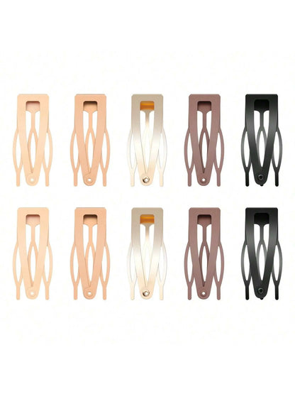 10pcs Bangs Comb Clip, Cute Hair Comb, Super Cute Clips, Metal Snap Button Hair Clip, Unique Snap Hair Clips, 3 Prong Hair Clips, Water Drop Metal Hairpins, Flat Hair Clips, Decorative Hair Clips, Hair Barrettes