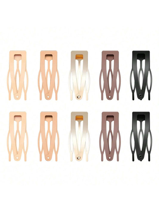 10pcs Bangs Comb Clip, Cute Hair Comb, Super Cute Clips, Metal Snap Button Hair Clip, Unique Snap Hair Clips, 3 Prong Hair Clips, Water Drop Metal Hairpins, Flat Hair Clips, Decorative Hair Clips, Hair Barrettes