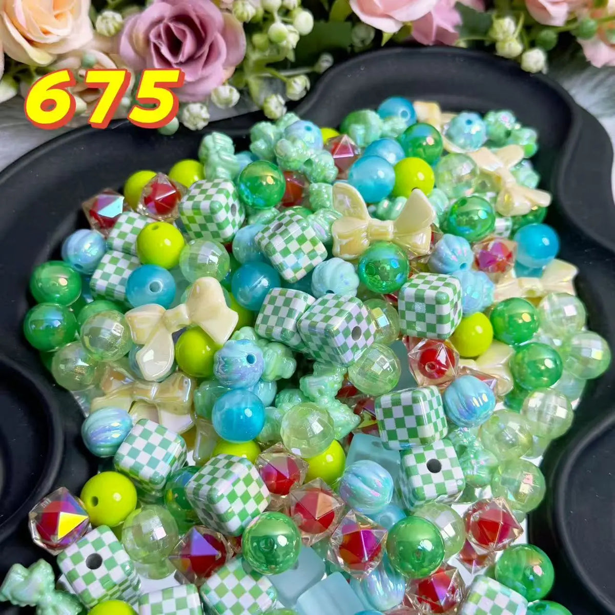 [Buy 1 Get 1 Sample] Rainbow-Daily New Arrivals |Acrylic Bead Mix for DIY Craft Beadable Pen Bracelets Phone Charms Necklaces Versatile Use