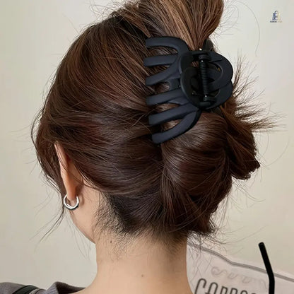 Women's 3-Pack Large Solid Retro Pumpkin Claw Clips, Non-Slip Plastic Hair Clamps, Minimalist Elegant Hair Accessories for Daily Wear, Vacation, Claw Clip,sohochic