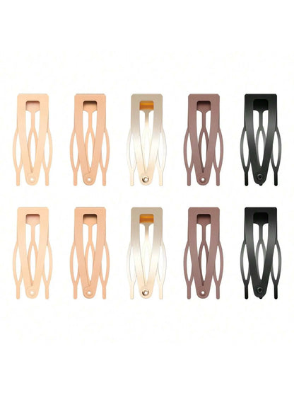 10pcs Bangs Comb Clip, Cute Hair Comb, Super Cute Clips, Metal Snap Button Hair Clip, Unique Snap Hair Clips, 3 Prong Hair Clips, Water Drop Metal Hairpins, Flat Hair Clips, Decorative Hair Clips, Hair Barrettes