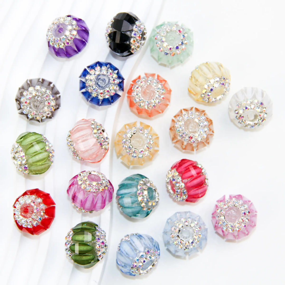 SET-3 Various fancy rhinestone beads (1 COLOR EACH)shiny high-quality suit DIY craft beadable pens