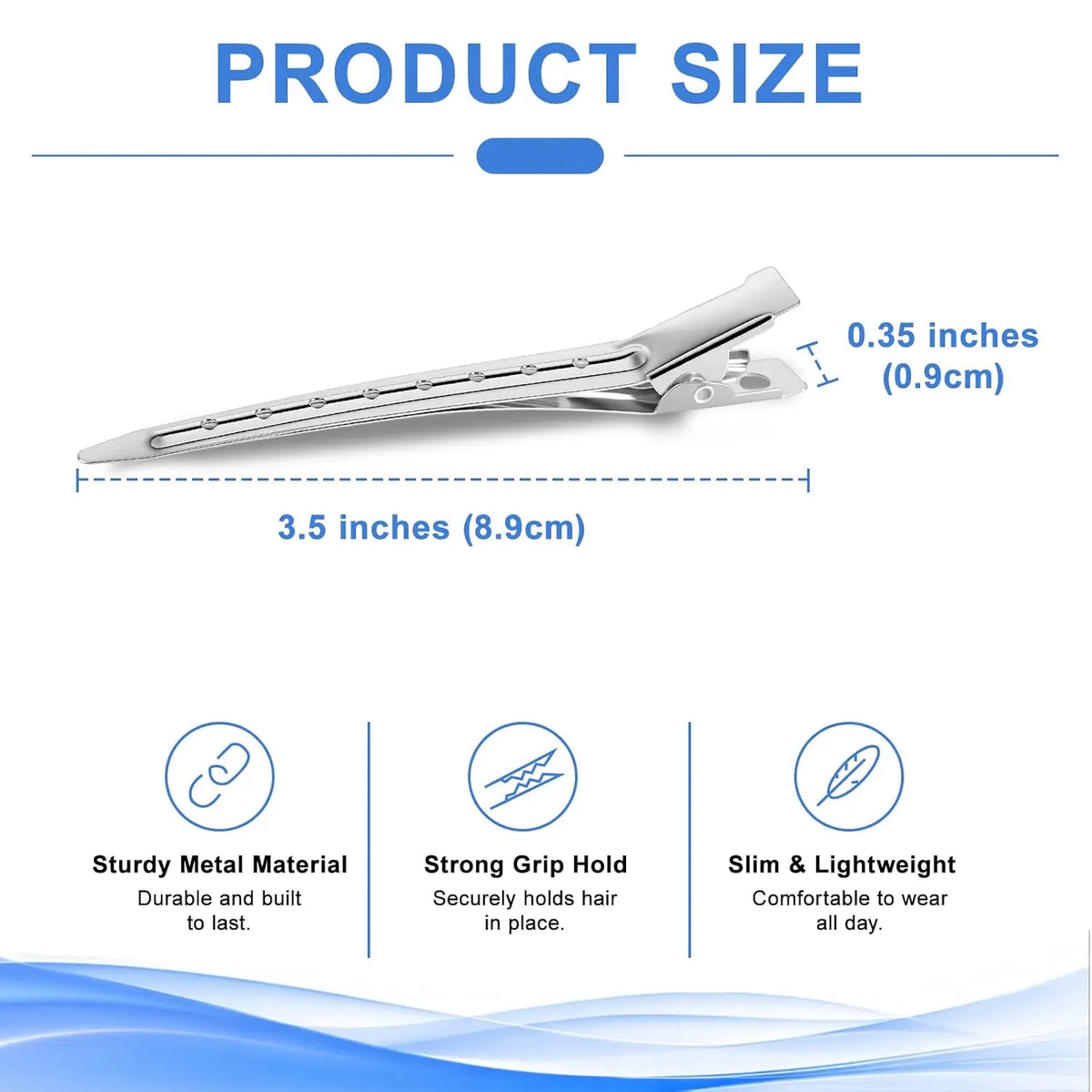 LZIUOSH 28 Pack  Hair Clips —3.5 Inch Duck Bill Sectioning Clips, No Crease Non Slip Metal  Clips for Salon Styling and Coloring,