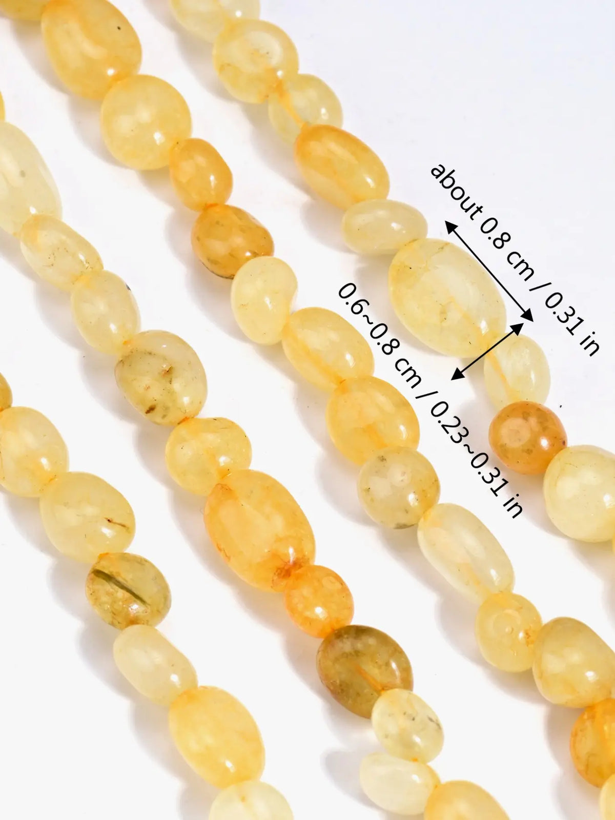 Natural Citrine Irregular Gemstone Loose Beads, Diy Beads for Jewelry Making, Handcrafted Women's Jewelry, Necklaces, Bracelets, Earrings Accessories, Beading Supplies, Jewelry Making Supplies, 40cm/15.75inch Length, 6*8mm Beads