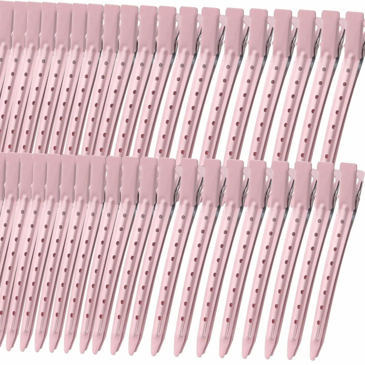 40 count 3.5 Inch Duck Billed Clips,Metal   Hair Clips with Holes for Styling, Coloring, Thick Hair Rollers, Salon Use, Clips for Women for Thick Hair & Thin Hair,