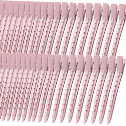 40 count 3.5 Inch Duck Billed Clips,Metal   Hair Clips with Holes for Styling, Coloring, Thick Hair Rollers, Salon Use, Clips for Women for Thick Hair & Thin Hair,