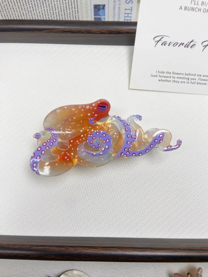 Cute Octopus Claw Clip, Novelty Strong-Hold Hair Accessory for Beach, Parties, and Daily Wear, Fun Ocean Animal Hair Clip for Women and Girls, Fun Hair Clips