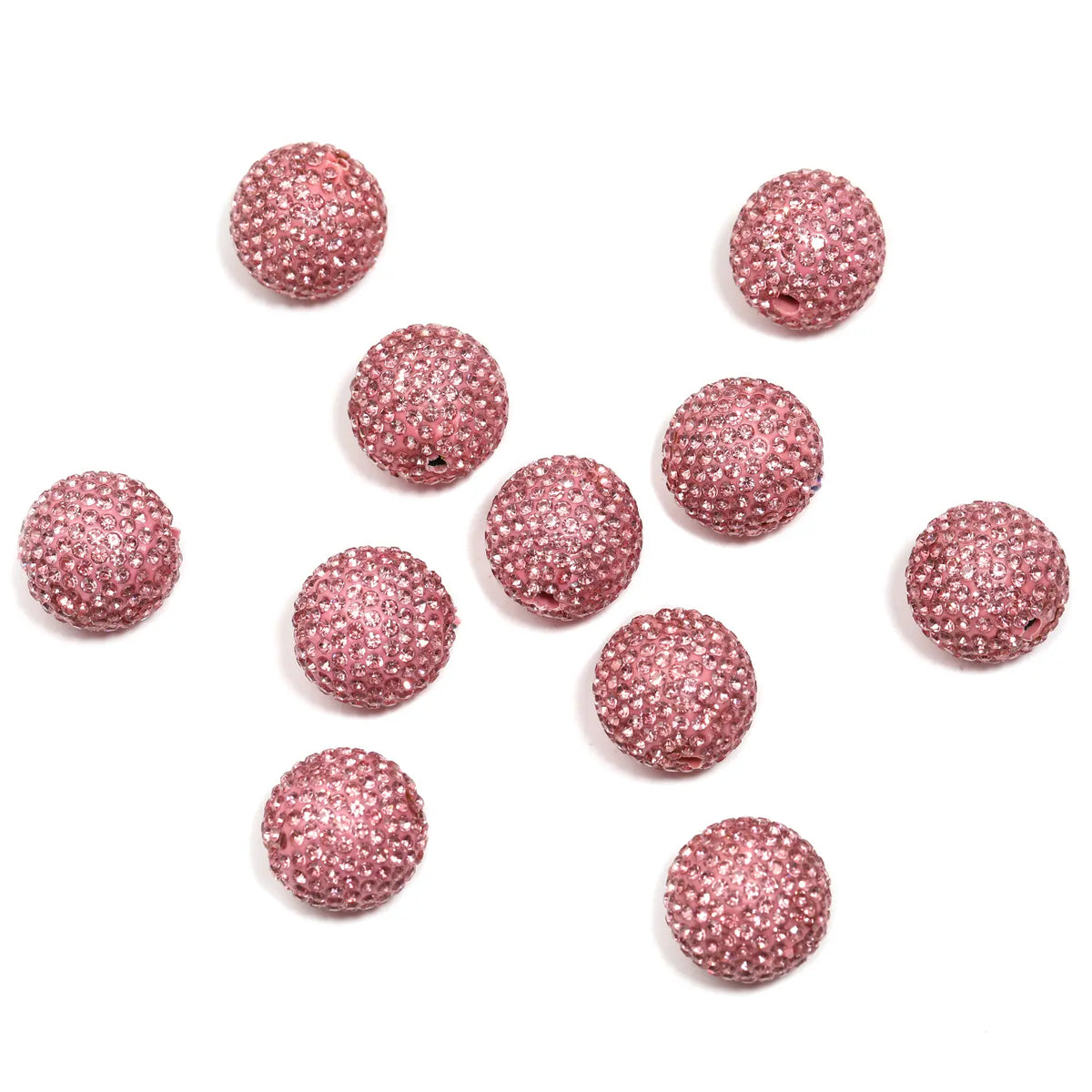 B57 Handmade Polymer Clay Round Straight-Hole Drill Balls - DIY Beading Material for Jewelry Lovers, Charms Making, DIY Craft Embellishments, Beads and Accessories, Rhinestone Beads