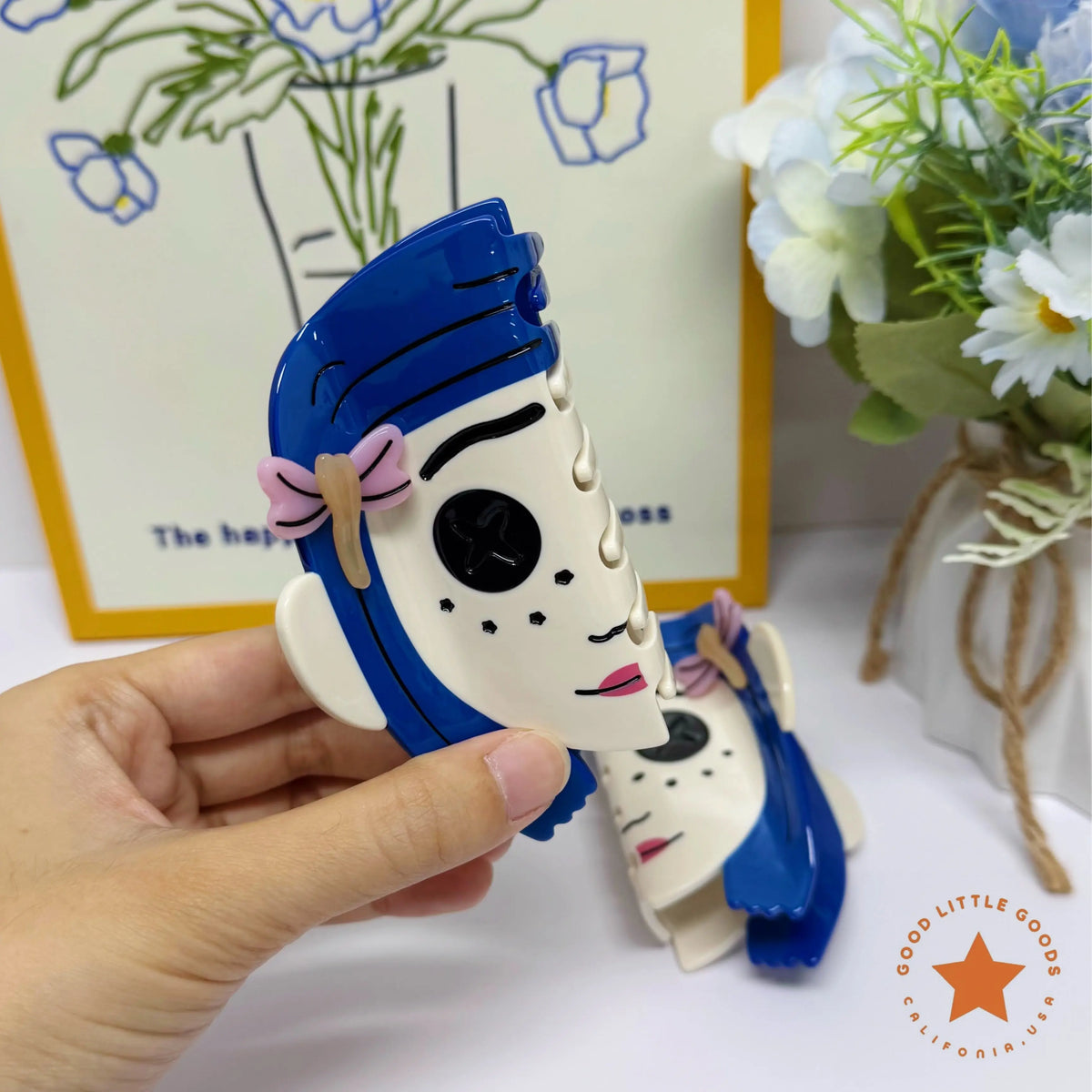 Fun Horror Character Double-Sided Plastic Claw Hair Clips - Halloween Hair Accessories for Women & Men, FallFreshness, Bold Designs for Daily Wear