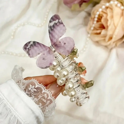 Female Elastic Band Scrunchies, Fairy-Style Rose Motif Phone Cord Hair Ties, Forest-Themed Ponytail Accessories for Bubble Braids, Updos, Daily Wear