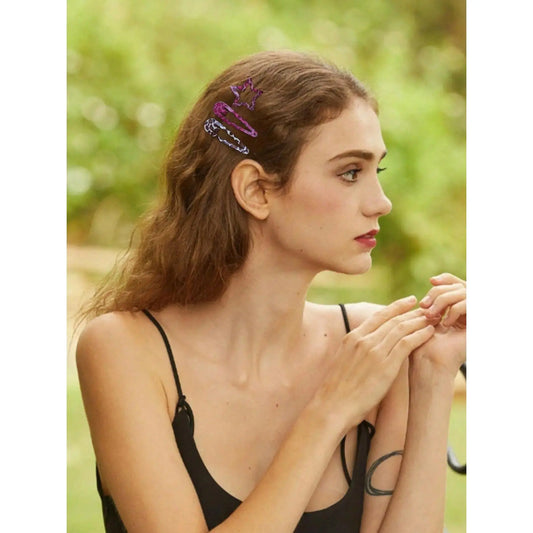 Women's 16pcs Leopard & Star Shapes Hair Clips Set - Female Casual Wear Everyday Accessories, Simple Clip Hair Pins & Barrettes Kit