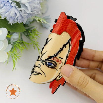 Fun Horror Character Double-Sided Plastic Claw Hair Clips - Halloween Hair Accessories for Women & Men, FallFreshness, Bold Designs for Daily Wear