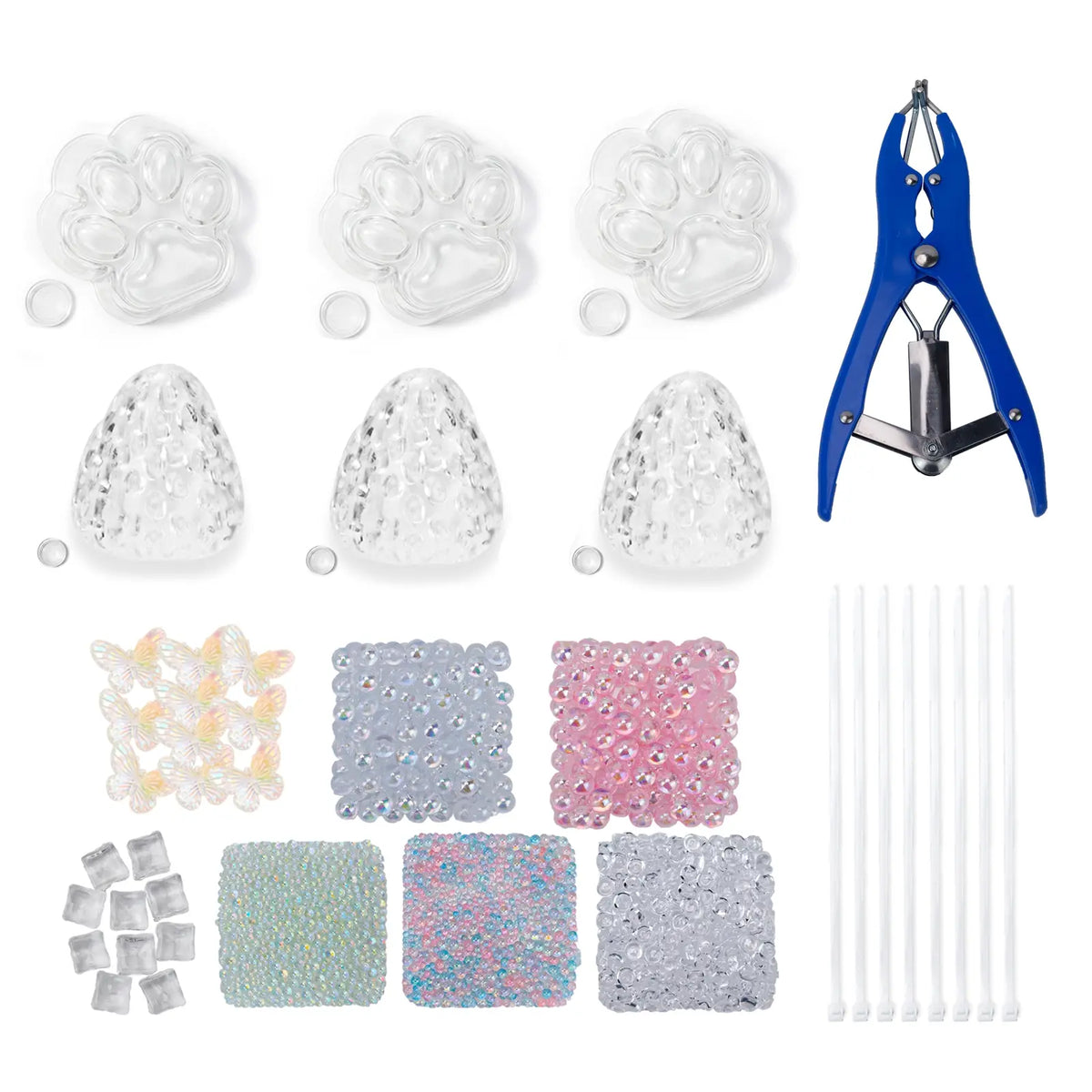 DIY Stress Ball Making Kit Handmade Ball (Shine Series) Crafts — Includes 7 varieties of bead fillings, 6 clear ball skins with stoppers, a filling expander with protective cap, and 8 cable ties