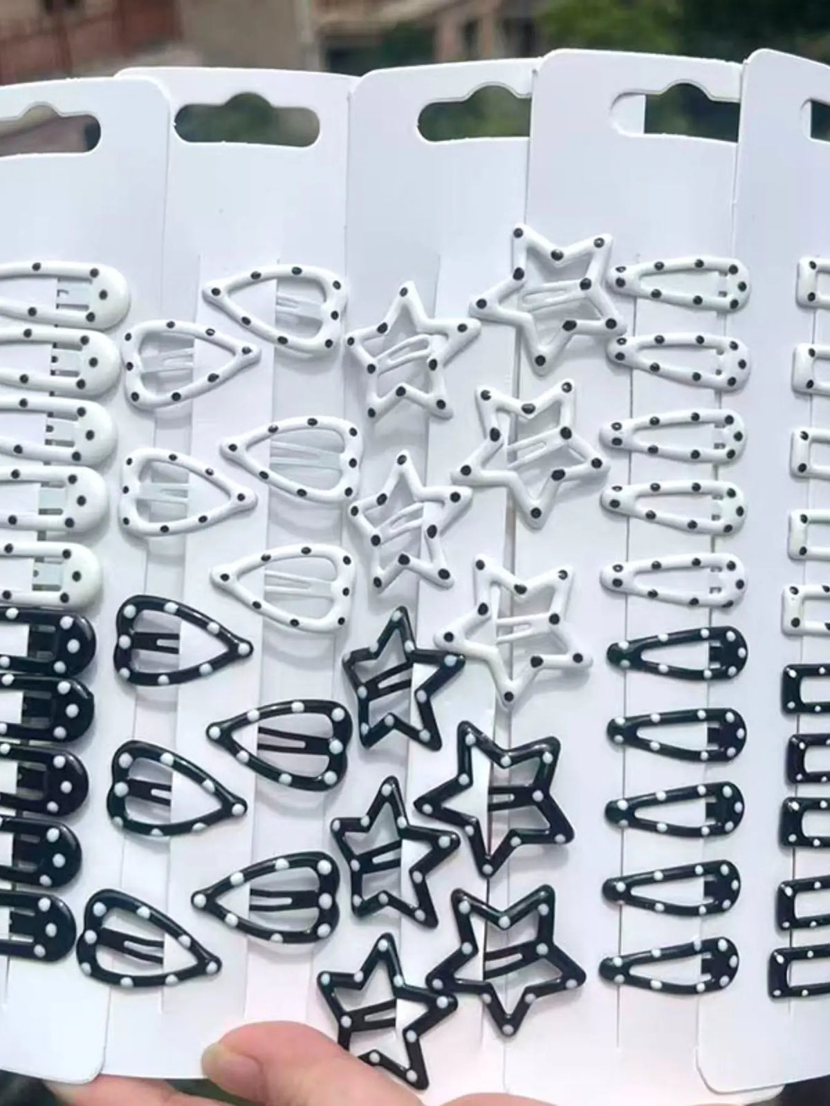20/30/50pcs and Polka Dot Snap Hair Clips, Decorative Hair Clips, Hair Clip Set, Cute Star & Heart Shaped Metal Bb Clips, Non-Slip Hair Accessories for Women and Girls, Hairclips