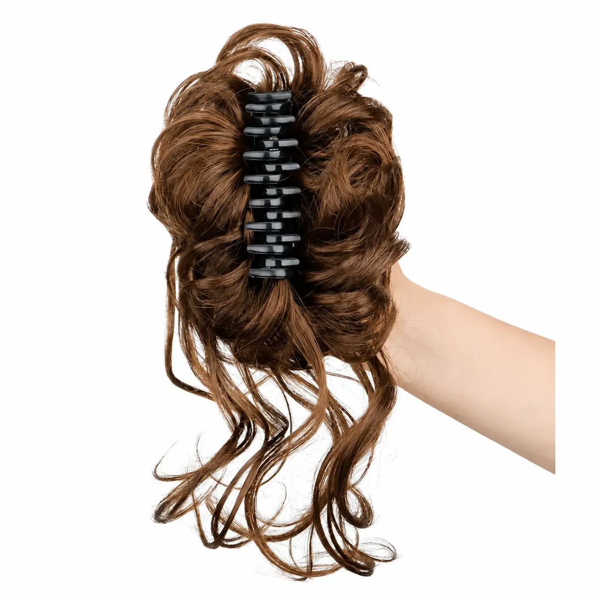 Large Serrated Claw Clip with Built-In Anti-Slip Texture for Secure, Pressure-Free Hold — Lightweight, Hollow-Core Design Ideal for Thick, Curly, Layered, or Wispy Hair; Matte Natural-Fiber Finish, Sweat-Resistant & Comfortable for Daily Wear