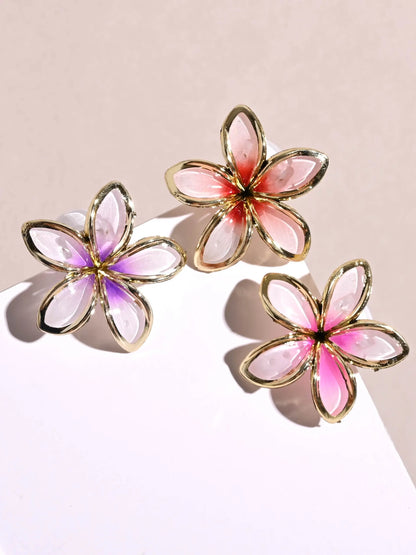 6 Pcs Colorful Flower Hair Clips, Vibrant Floral Accessories, No Paper Cards Included, Perfect for Stylish Hairstyles, Ideal Gift Idea