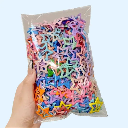 30/50/62pcs Colorful Star Shaped Hair Clips, Cute Hair Accessories for Women, Suitable for Thick Hair, Fashion Hair Accessories for Party, Everyday Accessories