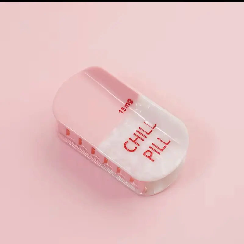 Chill Pill Hair Claw Clip - Aesthetic Cute Claw for Girls - Pale Peach with Various Fun Designs