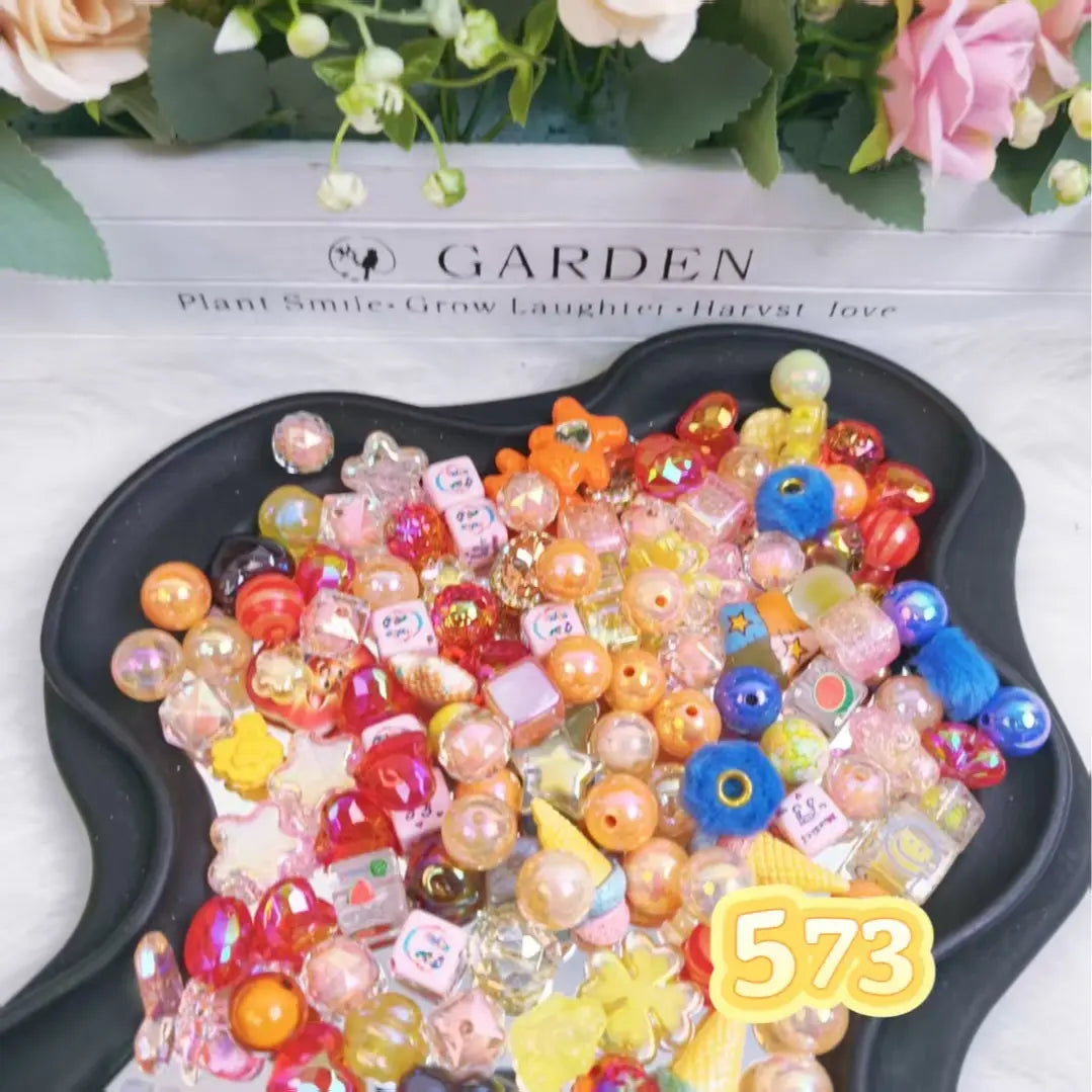 [Buy 1 Get 1 Sample] Rainbow-Daily New Arrivals |Acrylic Bead Mix for DIY Craft Beadable Pen Bracelets Phone Charms Necklaces Versatile Use