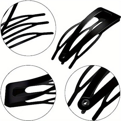 8pcs Bangs Comb Clip, Cute Hair Comb, Metal Snap Button Hair Clip，Unique Snap Hair Clips 3 Prong Hair Clips Water Drop Metal Hairpins Monochrome Hair Barrettes Hair Accessories, Hair Claw, Fashion Hairpins, Decorative Hair Pins, Flat Hair Clip