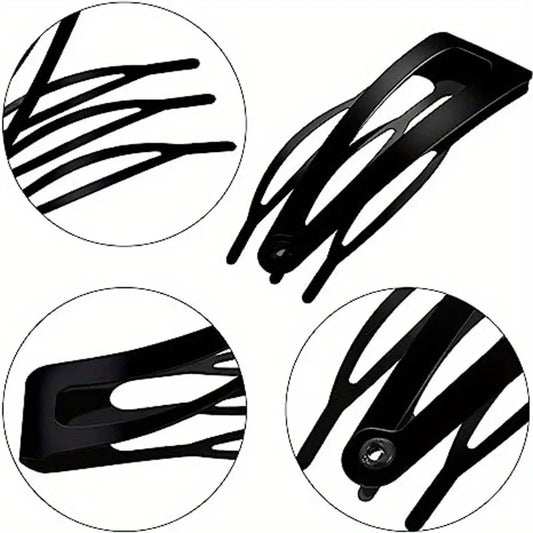 8pcs Bangs Comb Clip, Cute Hair Comb, Metal Snap Button Hair Clip，Unique Snap Hair Clips 3 Prong Hair Clips Water Drop Metal Hairpins Monochrome Hair Barrettes Hair Accessories, Hair Claw, Fashion Hairpins, Decorative Hair Pins, Flat Hair Clip