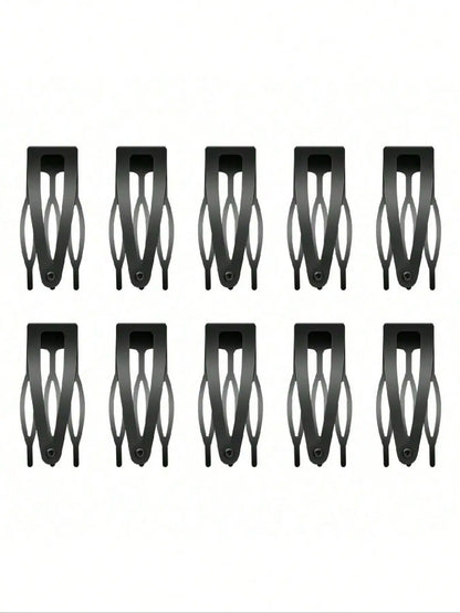 10pcs Bangs Comb Clip, Cute Hair Comb, Super Cute Clips, Metal Snap Button Hair Clip, Unique Snap Hair Clips, 3 Prong Hair Clips, Water Drop Metal Hairpins, Flat Hair Clips, Decorative Hair Clips, Hair Barrettes