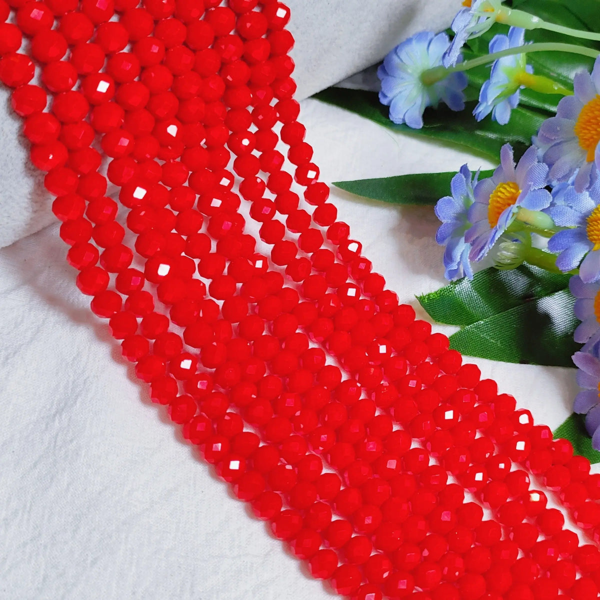 [US Shipping] 6mm K9 crystal glass flat disco rondelle beads 80pcs per Strand Flat Shape for DIY Jewelry Craft, Beads Making Accessories (Bracelet, Necklace)