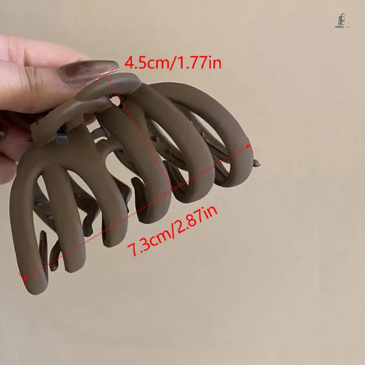 Women's 3-Pack Large Solid Retro Pumpkin Claw Clips, Non-Slip Plastic Hair Clamps, Minimalist Elegant Hair Accessories for Daily Wear, Vacation, Claw Clip,sohochic